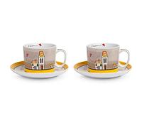 Egan Mugs, Porcelain, Ivory, S (Pack of 2), 2 units