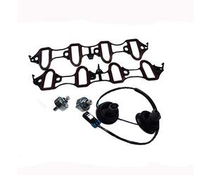 eGang Auto New 5PC Knock Sensor Harness Intake Manifold Gasket Kit Set 12601822,213-3521,89060413 For Silverado Sierra