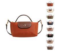 eganten Mini Colour Block Shoulder Bag for Women, Square Handbag in Solid Colour with Adjustable Strap, Shoulder Bag (Orange, One Size)