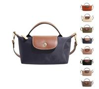eganten Mini Crossbody Bag in Color Block Design for Women, Solid Color Square Handbag with Adjustable Strap, Shoulder Bag (Dark Blue, One Size)
