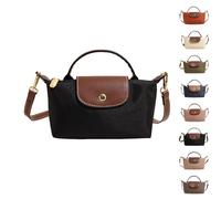 eganten Mini Shoulder Bag in Colour Block Look for Women, Square Handbag in Solid Colour with Adjustable Strap, Shoulder Bag (Black, One Size)