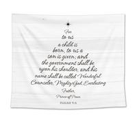 EGBTL Christmas Christian Tapestry, Bible Verse Christmas Wall Tapestry for Bedroom, Religious Xmas Scripture Tree Tapestries Wall Hanging Decor for Church Home Bedroom Living Room, 50x60 Inches