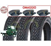 EGE10DMU Set of 3 Tyres 100/90-10 + 3 Air Chambers for Piaggio Ape Scooter Vespa Vespa 61L Tyres Design Tyres M I C H E L I N