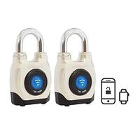 eGeeTouch 4th GEN. Outdoor Smart Padlock, Weatherproof, Rugged Design for Commercial use, Bluetooth and NFC (Short Shackle)