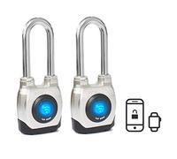 eGeeTouch 4th Gen. Smart Outdoor Weatherproof Padlock, Bluetooth + NFC, (Long Shackle)