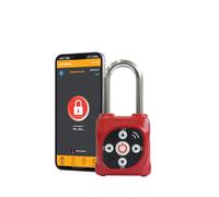 eGeeTouch Smart Lockout Tagout Padlock, with NFC & Directional Code (Red)