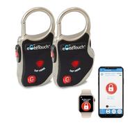 eGeeTouch Smart TSA Travel Lock - Secure & Track Your Luggage, Backpack, Cabinet Anywhere You go. (2-Pack, Black)