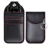 EGEKTBH 2 Pack Faraday Pouch for Car Keys, Car RFID Signal Blocking Case, Faraday Cage Key Fob Signal Blocker Faraday Key Fob Protector Faraday Pouch RFID Box for Car Keys