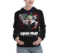 Egenedcemre Lin-kin Rock *Park- Chester Singer Benning*ton hooded Hoodies for Women fashion Print Tops Pullover Hooded Sweatshirt Drawstring with Pocket for fans gift X-Large