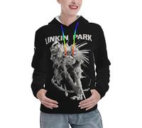 Egenedcemre Lin-kin Rock *Park- Chester Singer Benning*ton hooded Hoodies for Women fashion Print Tops Pullover Hooded Sweatshirt Drawstring with Pocket for fans gift Small