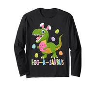 Egg A Saurus T-Rex Dinosaur Bunny Easter Egg Hunt Easter Day Long Sleeve T-Shirt