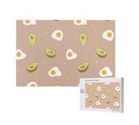 Egg And Avocado,1000 Pieces Wooden Jigsaw Family Game Jigsaw Puzzles for Adults Teens Home Decor