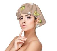 Egg And Avocado,Adult's Satin Sleeping Cap - Women's Elastic Sleep Bonnet, Adjustable Overnight Hair Cover