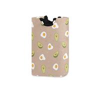 Egg and Avocado Large Storage Basket Collapsible Organizer Bin Laundry Hamper for Nursery Clothes Toys