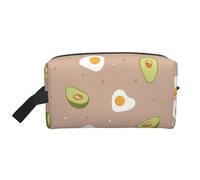 Egg and AvocadoMakeup Trave Bag for Women,Cosmetic Large Capacity Organizer