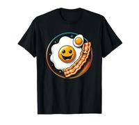 Egg and Bacon Smile Face Funny Breakfast Food Lover Meme T-Shirt
