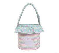 egg basket, Breathable Fabric Basket With Rabbit Pattern Large Capacity Eggs Handheld Decorative Handbag
