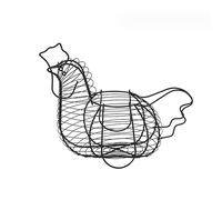 Egg Basket Collecting Chicken Egg Holder,Black Decorative Wire Basket With Handle Decor For Kitchen Gathering Vintage