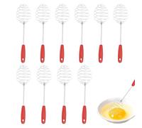 Egg Beater Whisk,Wire Whip Cream Egg Beater Mixer Set of 10 | Manual Mixer Gadget Stainless Kitchen Utensils for Milk Sauce Flour Cooking Making Matcha Baking Food Pancake