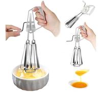 Egg Beaters Hand Crank Mixer Rotary Manual Hand Mixer with Double Heads Manual Egg Beater 10 Inch Length Egg Beater Kitchen Cooking Cake Tools Egg Beaters Hand Crank