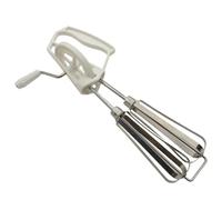 Egg Beaters Hand Crank - Rotary Egg Beater, Classic Hand Crank Style | Double Rotating Egg Beater with 2 Mixing Heads, Stainless Steel Manual Whisk for Whipped Cream and Baking