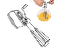 Egg Beaters Hand Crank, Rotary Hand Whisk, Stainless Steel Non Stick Egg Whisk, Portable Manual Mixer, Dishwasher Safe, for Home, Kitchen Baking, Cooking