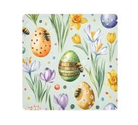 Egg Bee Pattern Camera Wrap Cloth, Squares Magic Self-Adhesive Cloth for Lens Camera Anti-Scratch Lens Protector Makeup Wrap Cloth Bag 17.7" x 17.7"