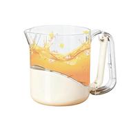 Egg Blender Cup - Hand Pressed Kitchen Baking Cooking Gadget - Manual Egg Mixer Cup with Scale - for Restaurant, Home, Breakfast Prep, Milk Powder, Marinades, Juices, Sauces