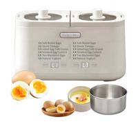 Egg Boiler, 8 Egg Capacity Electric Poached Egg Maker, Smart Egg Cooker with Stainless Steel Bowl, 6 Cooking Modes, Dual Temperature Control, for Home Use Dormitory