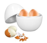 Egg Boiler,ABS Material Egg Shape Microwave Function Egg Poacher,4 Eggs Capacity Efficient Cooking Egg Steamer,Mini Breakfast Machine Kitchen Appliances,Egg Cooker for Hard Boiled