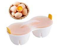 Egg Boiler - Heat-Resistant Microwave Egg Poacher | 2-Cavity Omelet Maker | Microwave Eg-g Cooker for Households, Hotels, Daily Dining, Banquets, and Guesthouses