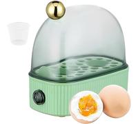 Egg Boiler, Holds 2 Eggs Hard Boiled Egg Maker Machine with Timer, Electric Steamer for Hard Boiled Eggs, Detachable Kitchen Egg Cooker for Apartment, Camping, Home Green
