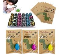 Egg Breeding Card - Pack of 24 Hatching Growing Dinosaur Toys, Coloured Hatching Eggs Educational Game Set, Interactive Science Activity with Surprise Effect | Exciting Explorer Game for K