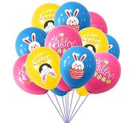 Egg Bunny Balloons, BRTNUP 18 Pcs Happy Easter Balloons, Easter Decorations Balloons for Birthday Party, Classroom Decor, Gift Basket Fillers