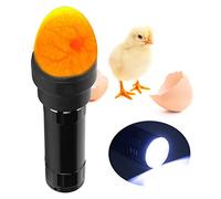 Egg Candler Tester, 9 Lamp Safe Cool Light Egg Candler LED Light Candling Lamp with Lanyard for Chickens Geese Cranes Quails Ducks Black