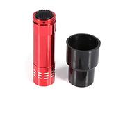 Egg Candler Tester Egg Tester Egg Lamp Incubator Aluminum Alloy LED Light Source Battery Operated Bright Cool Light for Chicken Duck Goose Egg Incubation Red Blue Black Silver (Red)