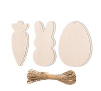 Egg Carrot Easter With Bunny - Easter Empire Wooden Sections Ornament, Classroom Handmade Crafts | Unfinished Easter Wood Signs, Section Signs In