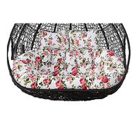 Egg Chair Cushion 52 inch, Double Hanging Wicker Rattan Egg Swing Cushion Replacement, 2 Person Hanging Egg Hammock Chair Washable, Sun-Resistant and Waterproof Flower A