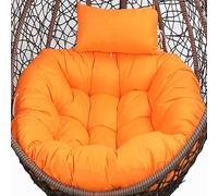 Egg Chair Cushion for Outdoor Hanging Chair, Large Thick Hanging Swing Chair Cushion, Washable Replacement Cushion for Hanging Chair, Indoor Outdoor Garden Chair Mat Pads for Chairs(Color:Orange)