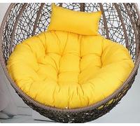 Egg Chair Cushion for Outdoor Hanging Chair, Large Thick Hanging Swing Chair Cushion, Washable Replacement Cushion for Hanging Chair, Indoor Outdoor Garden Chair Mat Pads for Chairs(Color:Yellow)