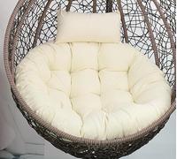 Egg Chair Cushion for Outdoor Hanging Chair, Large Thick Hanging Swing Chair Cushion, Washable Replacement Cushion for Hanging Chair, Indoor Outdoor Garden Chair Mat Pads for Chairs(Color:Beige)