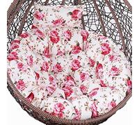 Egg Chair Cushion Only, Outdoor Hanging Swing Chair Seat Cushion Replacement, Large Thicken e Hammock Chair Cushion with pillow, Washable Garden Chair Mat Pads Floral