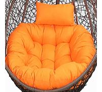 Egg Chair Cushion Only, Washable Hanging Egg Chair Cushion Replacement, Large Thick Hanging Swing Chair Cushion, Indoor Outdoor Garden Chair Mat Pads for Chairs Orange