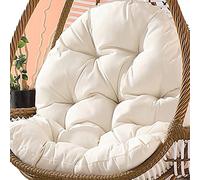 Egg Chair Cushion, Outdoor Cushion Replacement for Hanging Egg Chair Swing Washable, Thicken Hanging Hammock Chair Cushion Only, Waterproof Sun-resistant Chair Cushions White