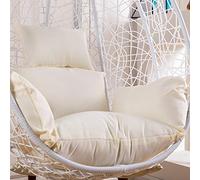 Egg Chair Cushion Replacement Cover, Outdoor Hanging Chair Cushion Replacement Cover, Washable, Thickened Rocking Chair Seat Cushion, For Rattan Hanging Swing Cushion,Off white
