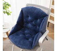 Egg Chair Cushion with Back Support, Soft Plush Chair Cushion with Ties Reversible High Back Seat Pad Waterproof Bottom for Office Dining Sofa, Egg