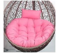 Egg Chair Cushion with Headrest Pillow, Tufted Swing Basket Chair Pads Hanging Basket Seat Cushions Replacement for Indoor and Outdoor Garden Offices(Pink,100x100cm)