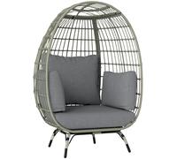 Egg Chair Rattan PE Cushions Garden Patio Outdoor Hanging Lounge