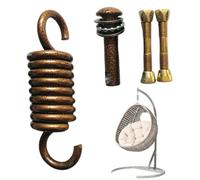 Egg Chair Spring Set Made of Stainless Steel, Large Load Capacity, Rustproof and Heavy Duty Stainless Steel, Swing Hook Including Bolts, for Ceiling Mounting, Indoor, Gym, Punch Bag, Balcony, Garag