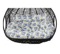 Egg Chair Swing Cushion Replacement for Outdoor Hammock - Thick Washable Cushion, Waterproof and Sun-Resistant for 2 Person Wicker Swing Chair